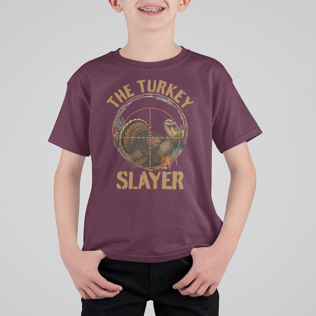The Turkey Slayer T Shirt For Kid Funny Hunting Season Gift - Wonder Print Shop