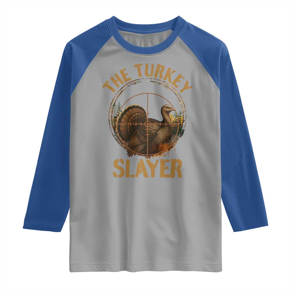 The Turkey Slayer Raglan Shirt Funny Hunting Season Gift - Wonder Print Shop