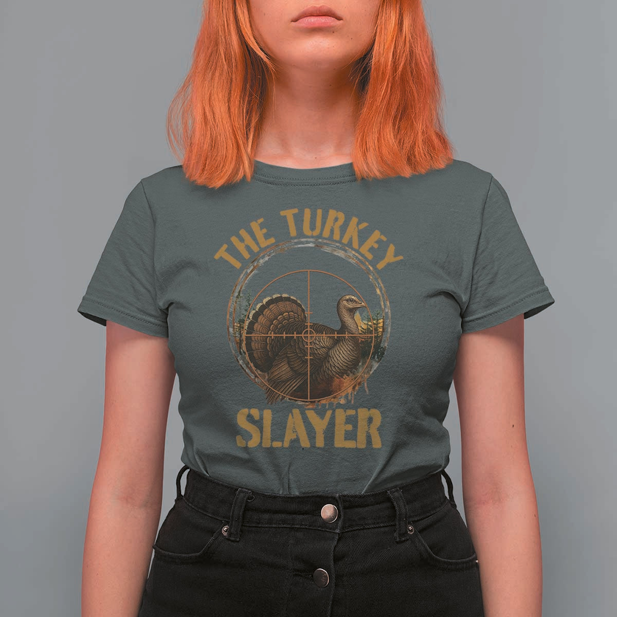 The Turkey Slayer T Shirt For Women Funny Hunting Season Gift - Wonder Print Shop