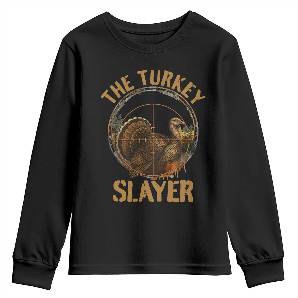 The Turkey Slayer Youth Sweatshirt Funny Hunting Season Gift - Wonder Print Shop