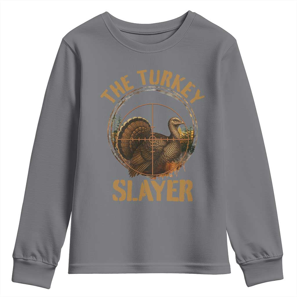 The Turkey Slayer Youth Sweatshirt Funny Hunting Season Gift - Wonder Print Shop