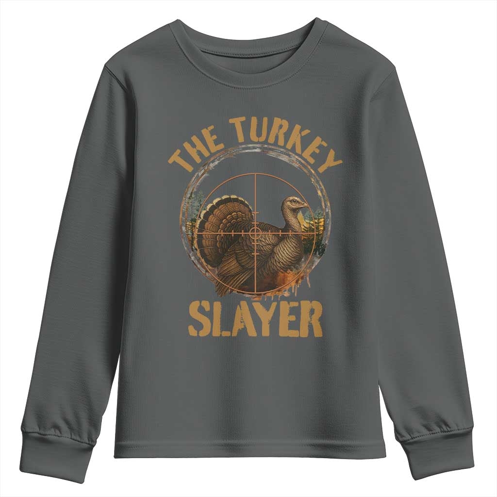 The Turkey Slayer Youth Sweatshirt Funny Hunting Season Gift - Wonder Print Shop