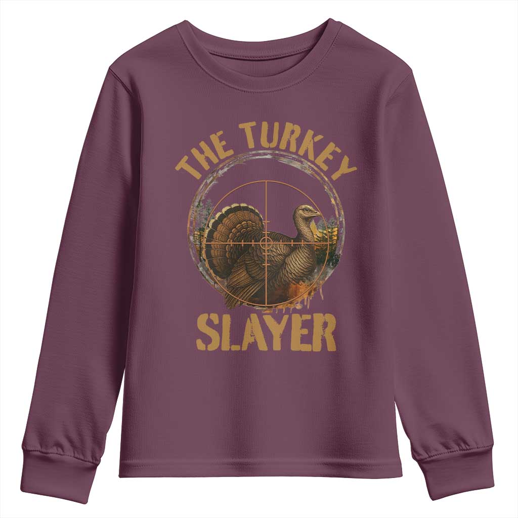 The Turkey Slayer Youth Sweatshirt Funny Hunting Season Gift - Wonder Print Shop