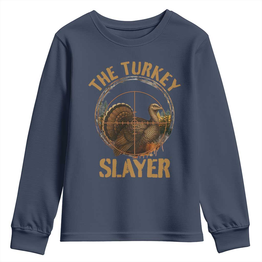 The Turkey Slayer Youth Sweatshirt Funny Hunting Season Gift - Wonder Print Shop