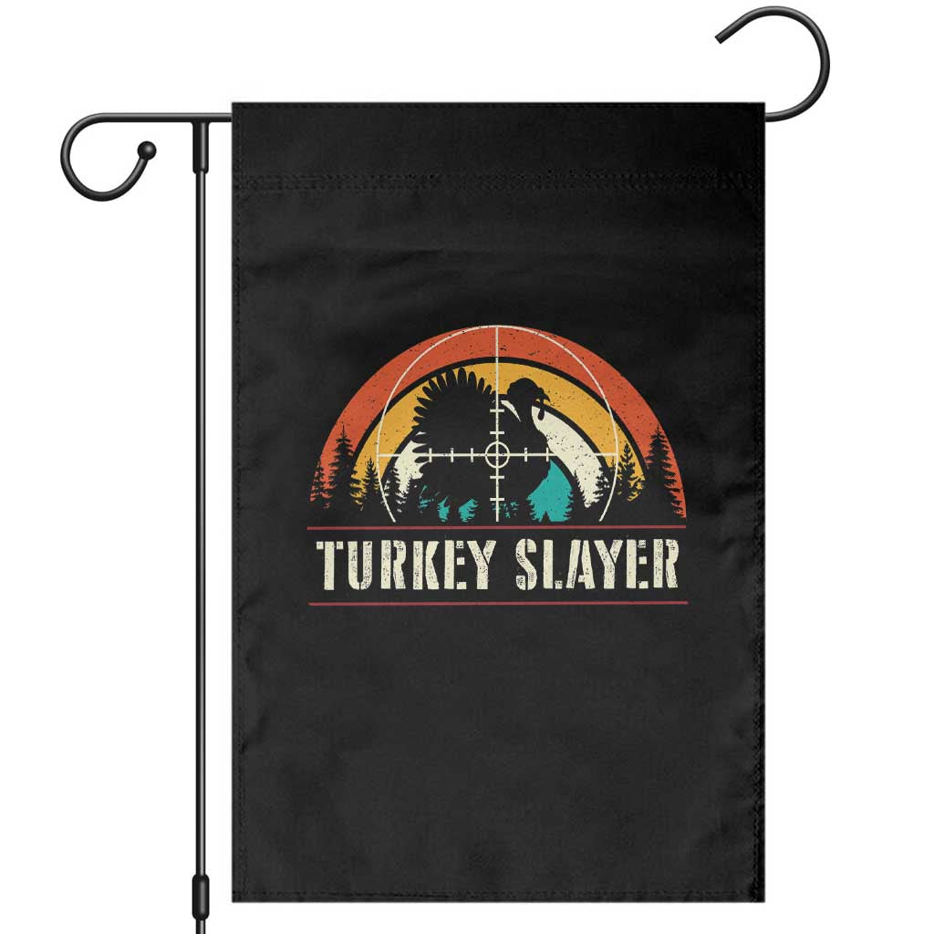 Turkey Slayer Garden Flag Vintage Sunset Hunting Season Gift - Wonder Print Shop