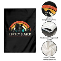 Turkey Slayer Garden Flag Vintage Sunset Hunting Season Gift - Wonder Print Shop