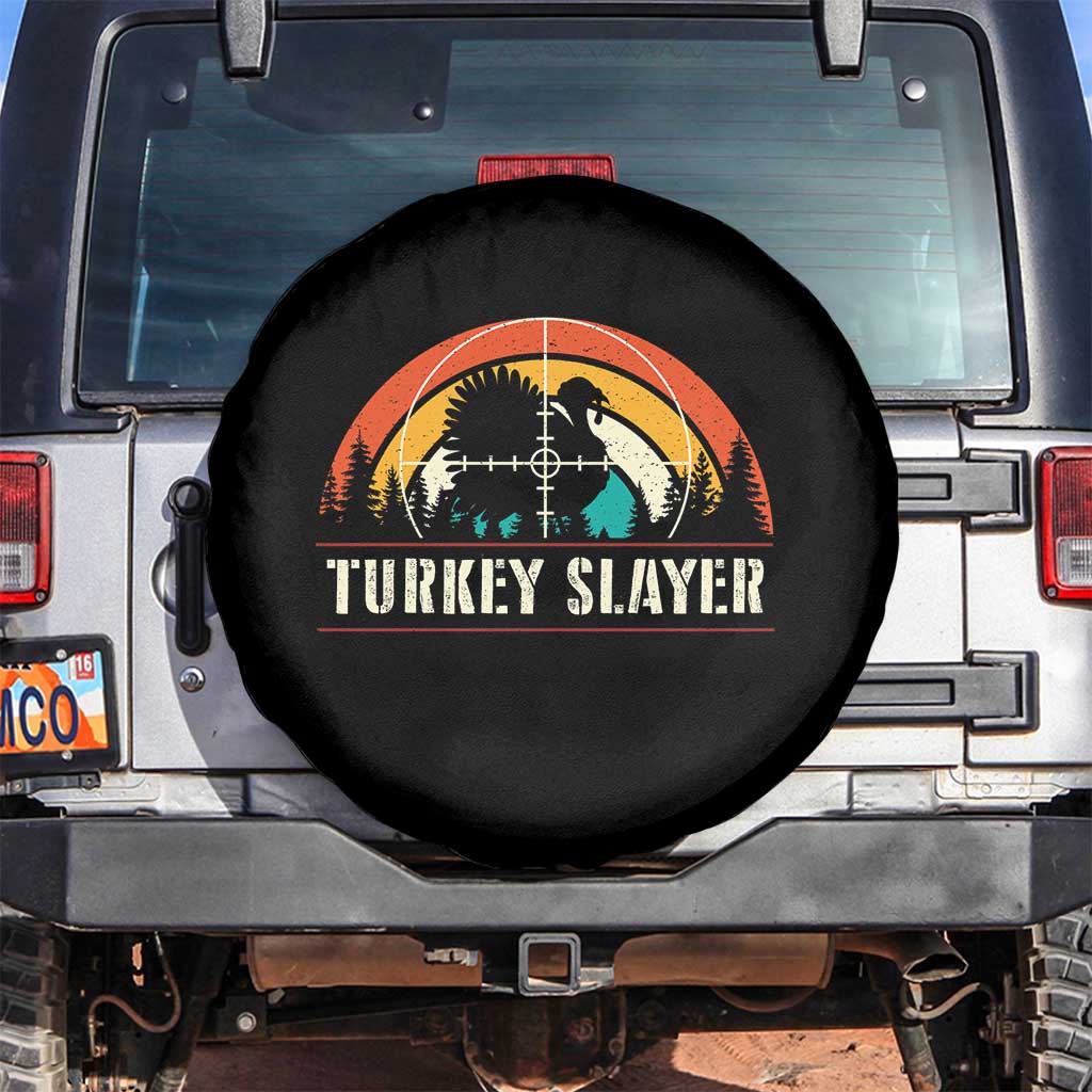 Turkey Slayer Spare Tire Cover Vintage Sunset Hunting Season Gift - Wonder Print Shop