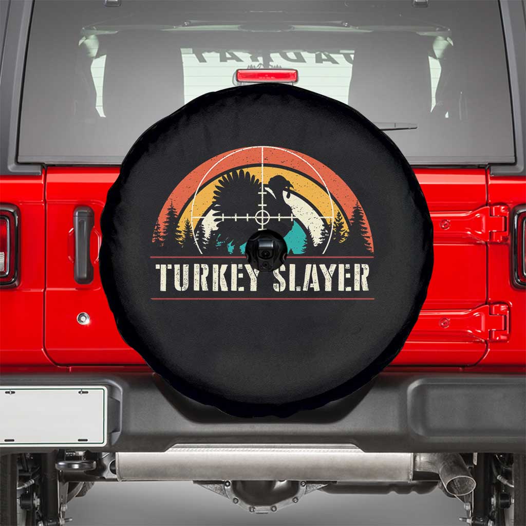 Turkey Slayer Spare Tire Cover Vintage Sunset Hunting Season Gift - Wonder Print Shop