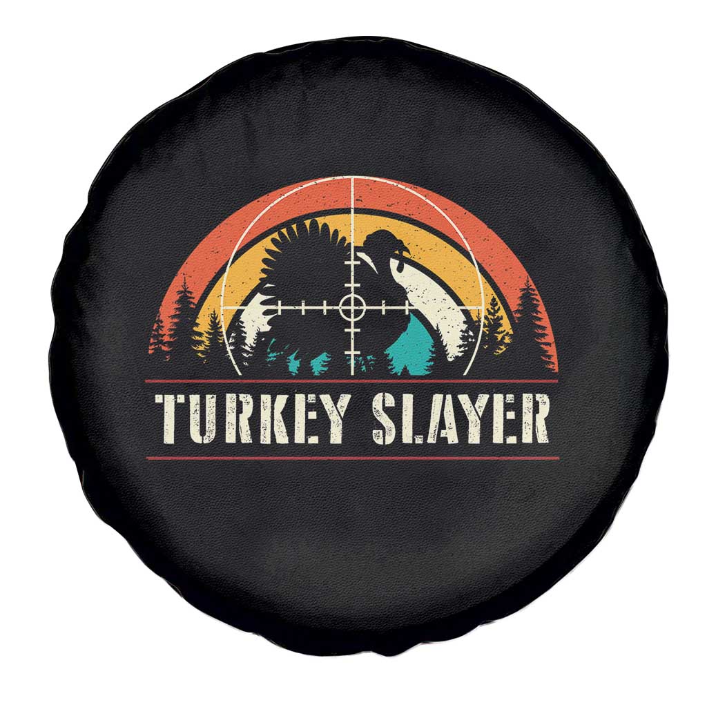 Turkey Slayer Spare Tire Cover Vintage Sunset Hunting Season Gift - Wonder Print Shop