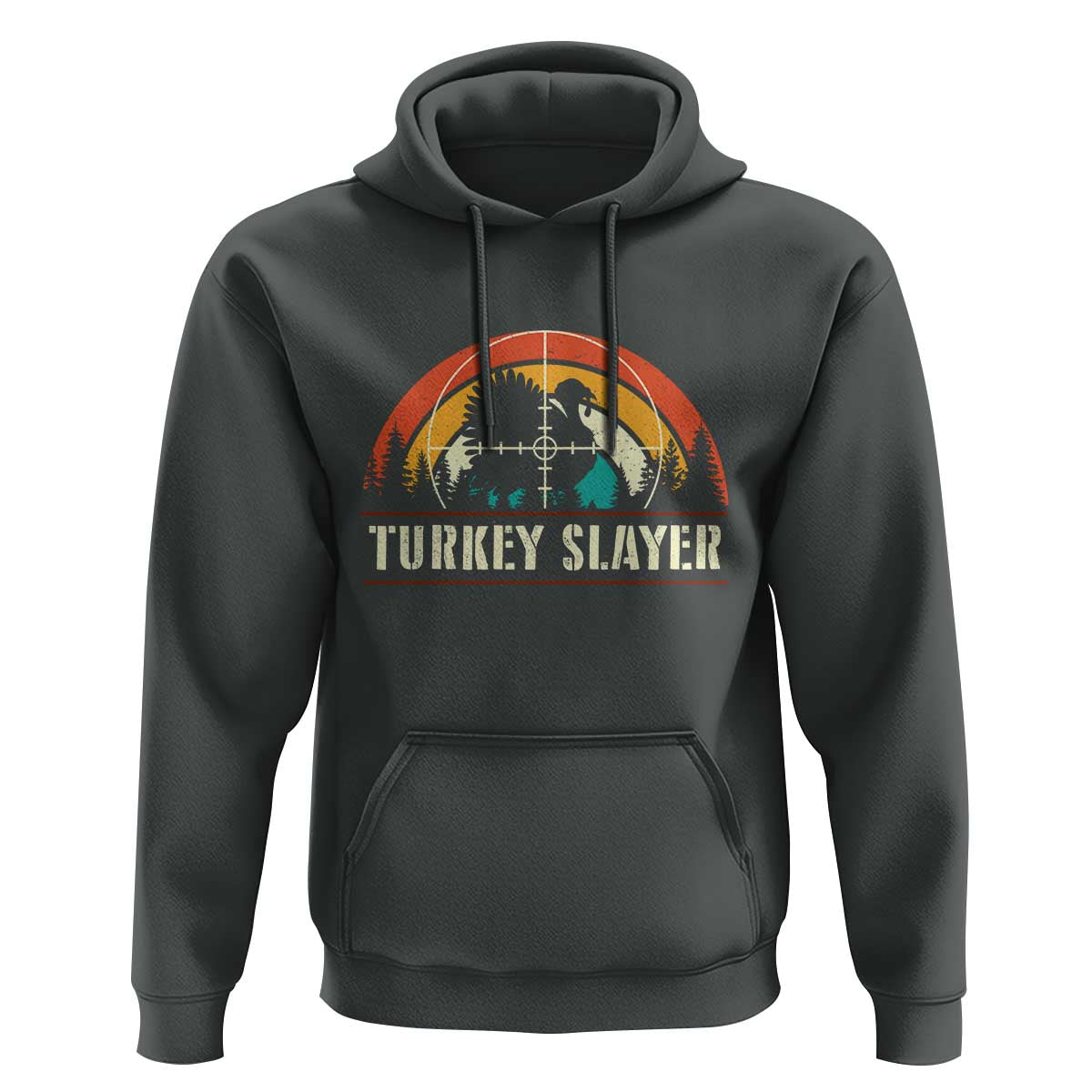 Turkey Slayer Hoodie Vintage Sunset Hunting Season Gift - Wonder Print Shop