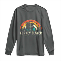 Turkey Slayer Long Sleeve Shirt Vintage Sunset Hunting Season Gift - Wonder Print Shop