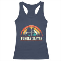 Turkey Slayer Racerback Tank Top Vintage Sunset Hunting Season Gift - Wonder Print Shop