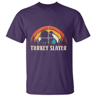 Turkey Slayer T Shirt Vintage Sunset Hunting Season Gift - Wonder Print Shop
