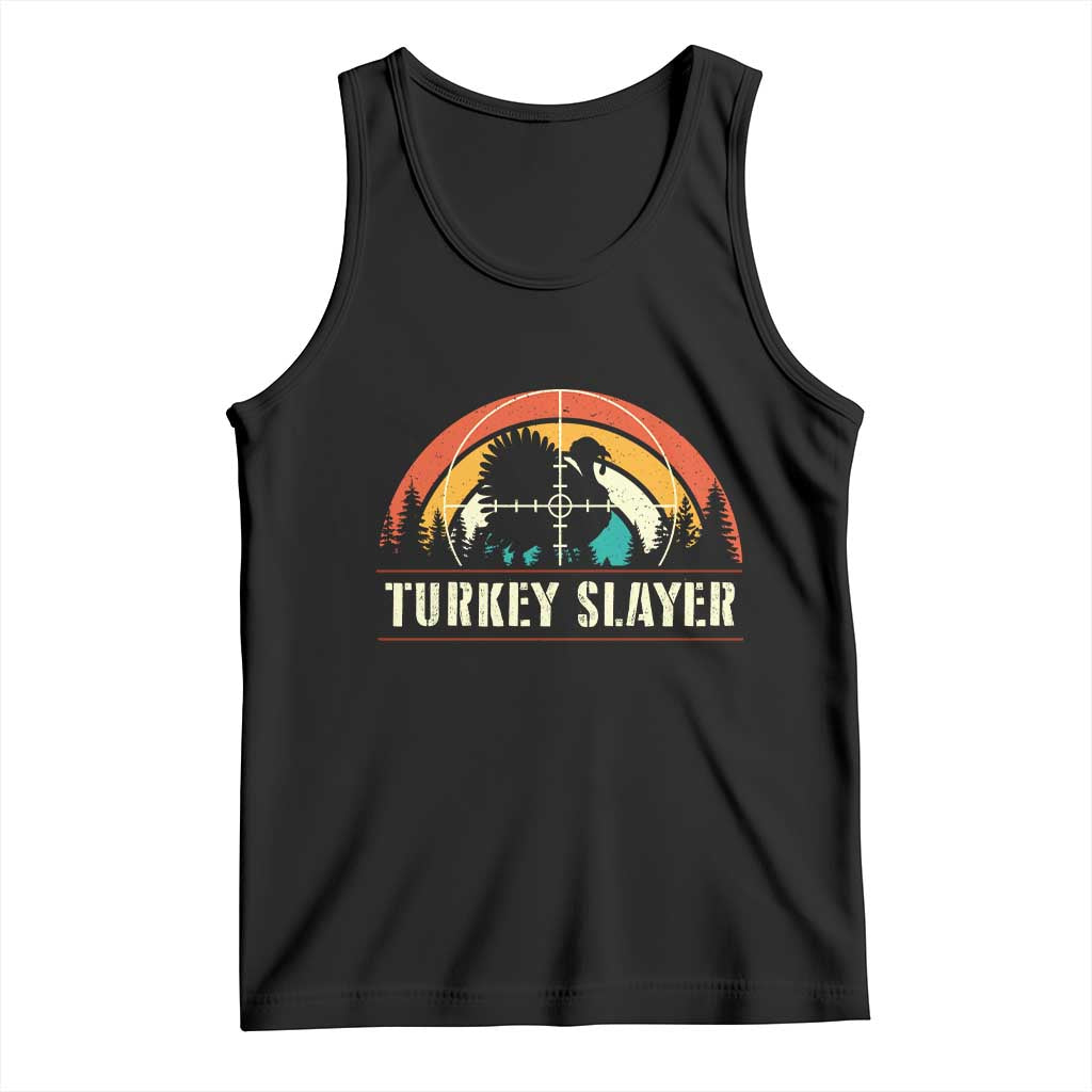 Turkey Slayer Tank Top Vintage Sunset Hunting Season Gift - Wonder Print Shop