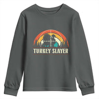 Turkey Slayer Youth Sweatshirt Vintage Sunset Hunting Season Gift - Wonder Print Shop