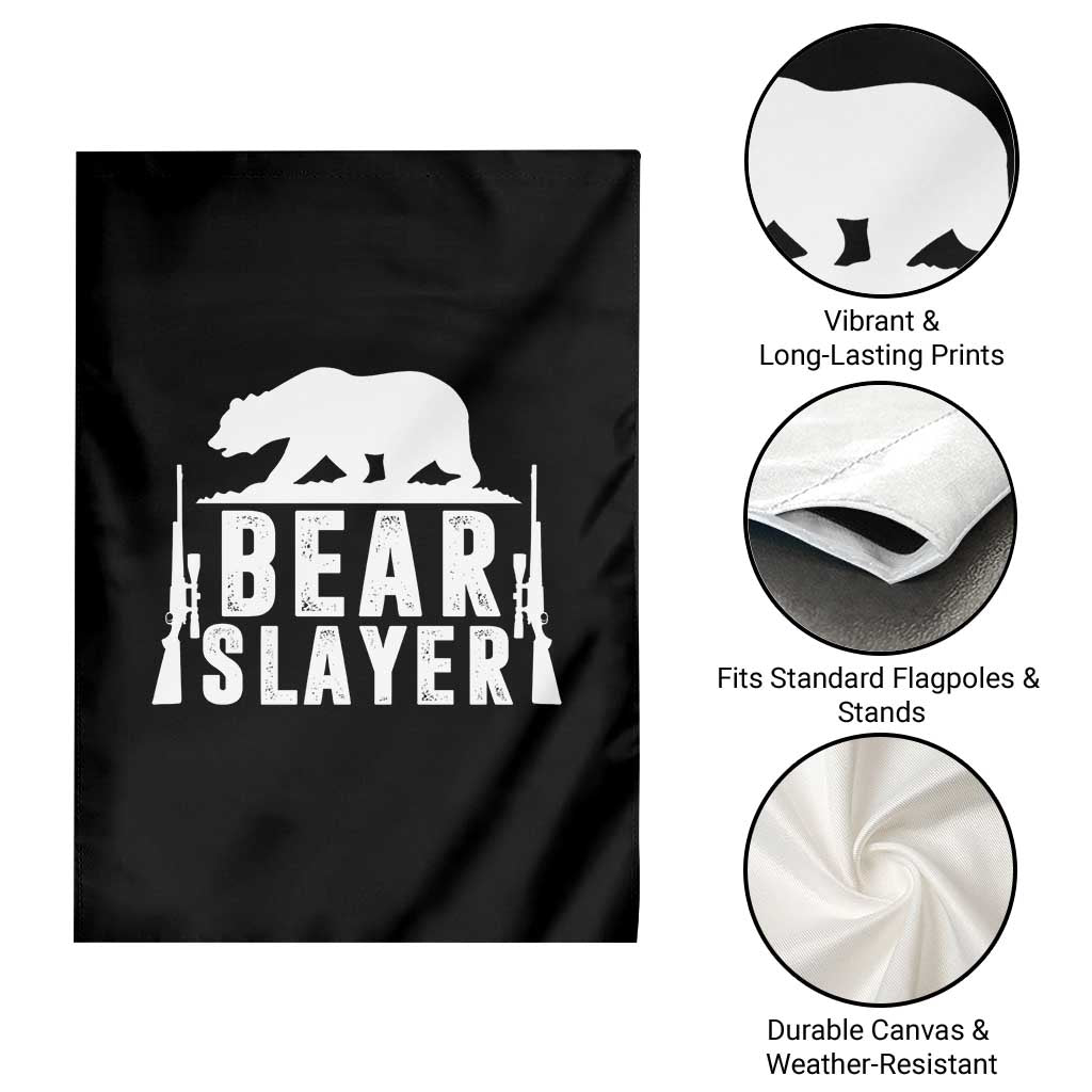 Bear Slayer Garden Flag Hunting Season Gift - Wonder Print Shop