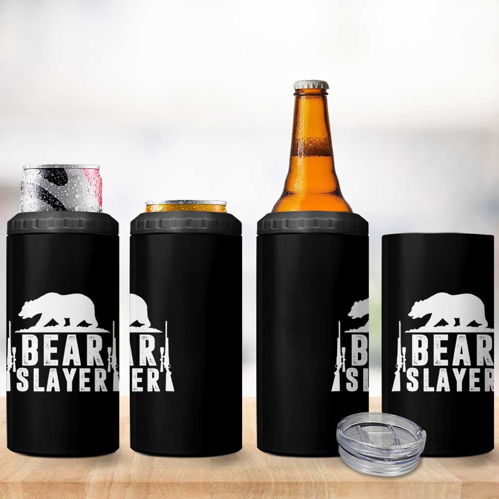 Bear Slayer 4 in 1 Can Cooler Tumbler Hunting Season Gift - Wonder Print Shop