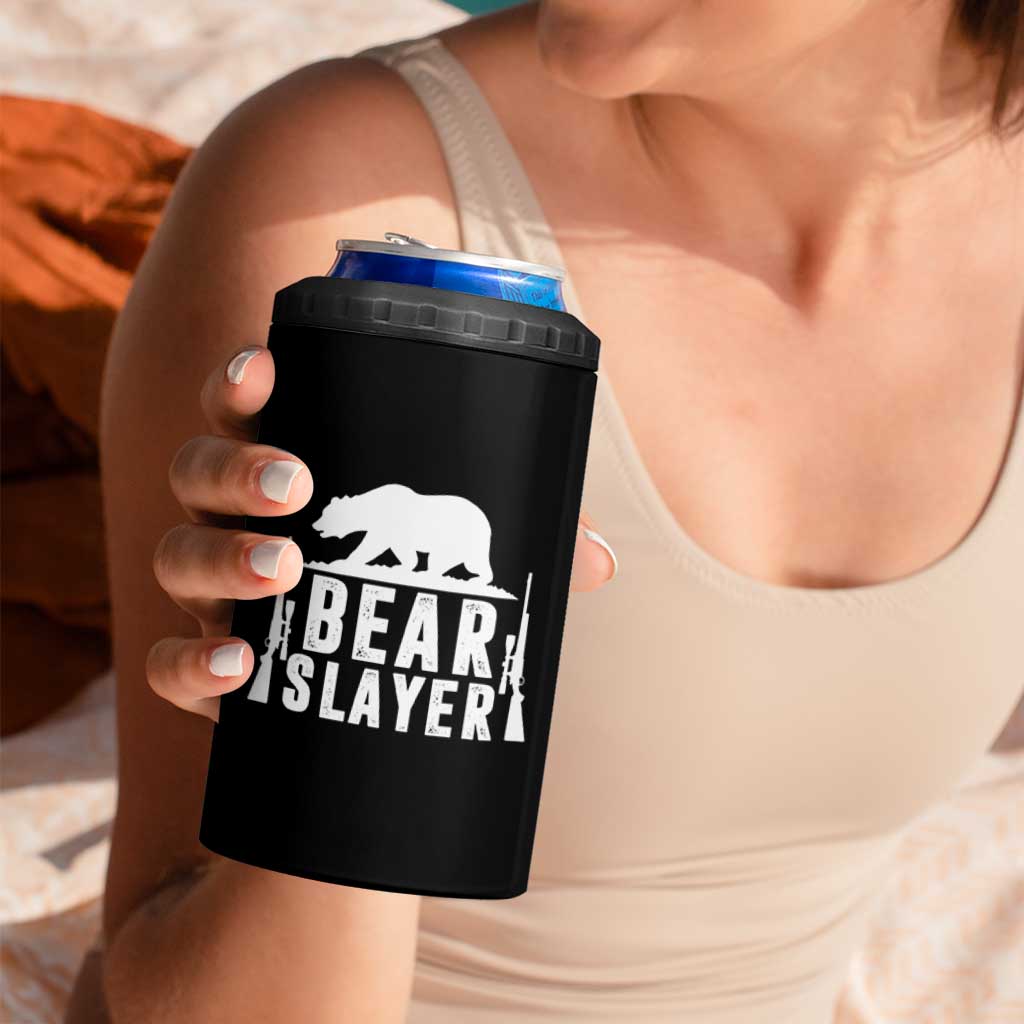 Bear Slayer 4 in 1 Can Cooler Tumbler Hunting Season Gift - Wonder Print Shop