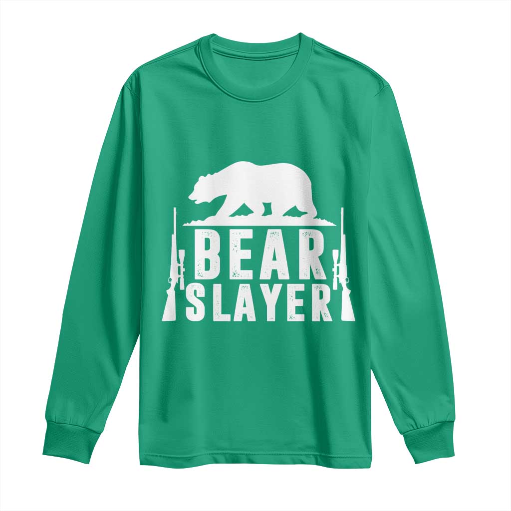 Bear Slayer Long Sleeve Shirt Hunting Season Gift - Wonder Print Shop