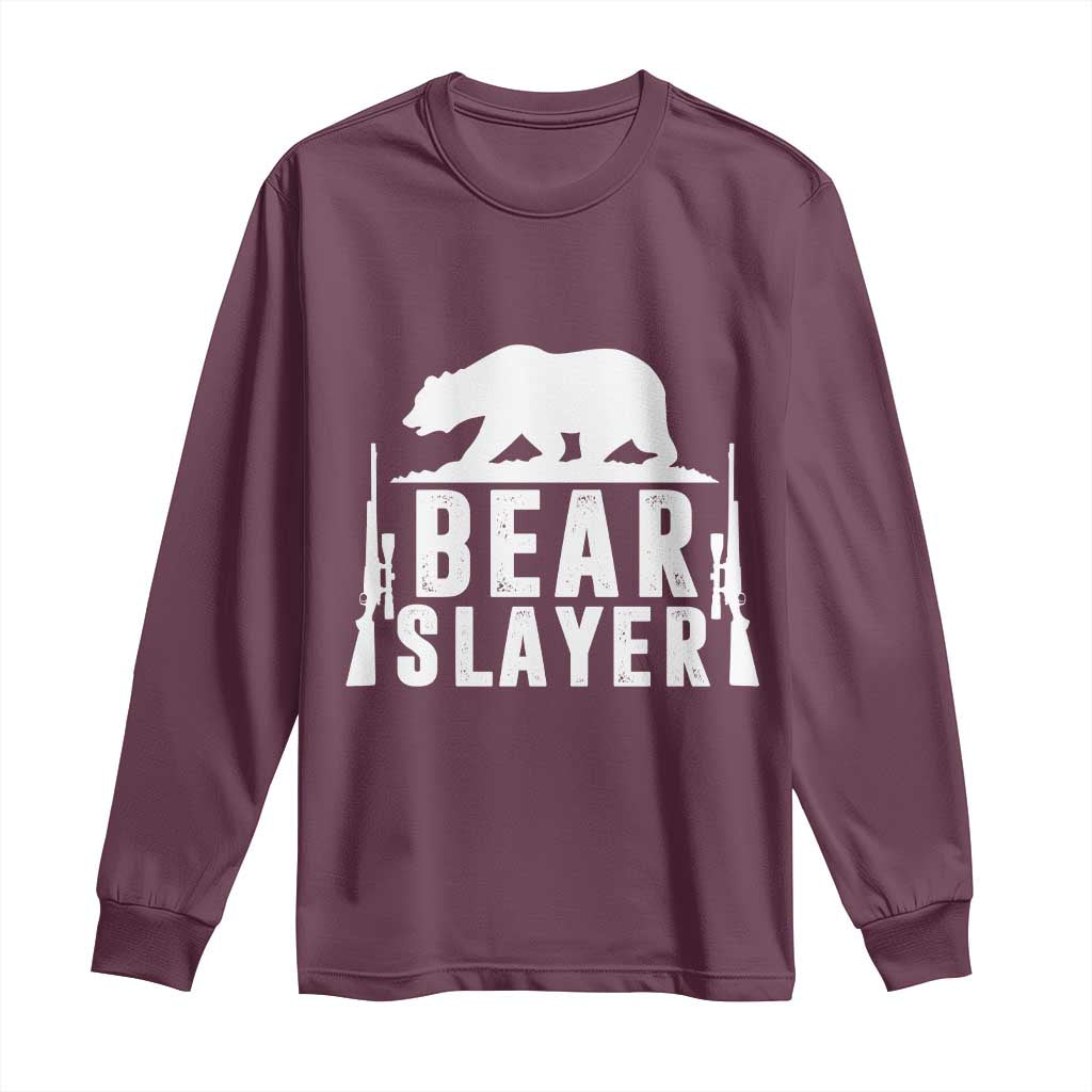 Bear Slayer Long Sleeve Shirt Hunting Season Gift - Wonder Print Shop