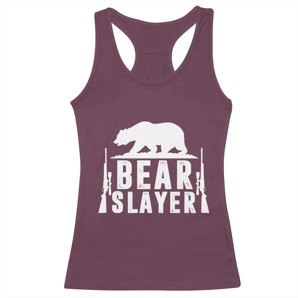 Bear Slayer Racerback Tank Top Hunting Season Gift - Wonder Print Shop