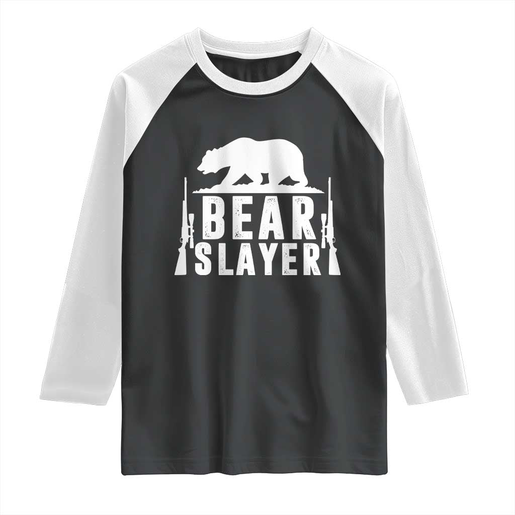 Bear Slayer Raglan Shirt Hunting Season Gift - Wonder Print Shop