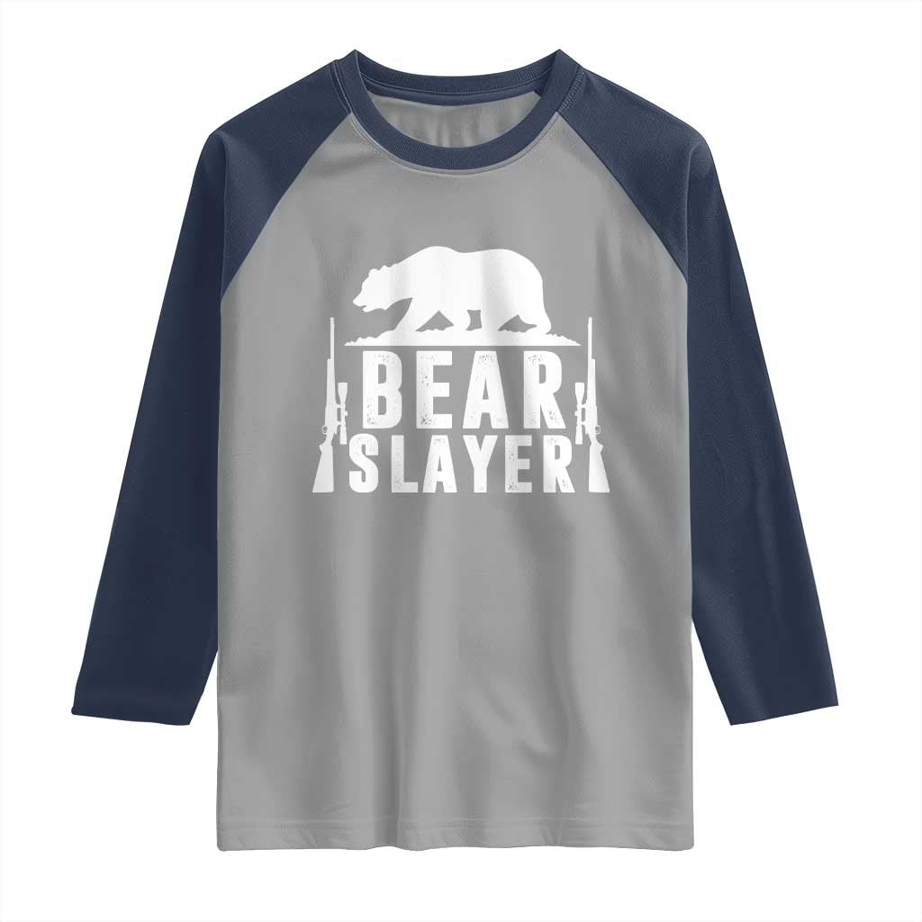 Bear Slayer Raglan Shirt Hunting Season Gift - Wonder Print Shop