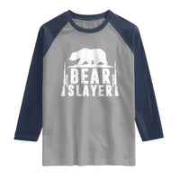 Bear Slayer Raglan Shirt Hunting Season Gift - Wonder Print Shop