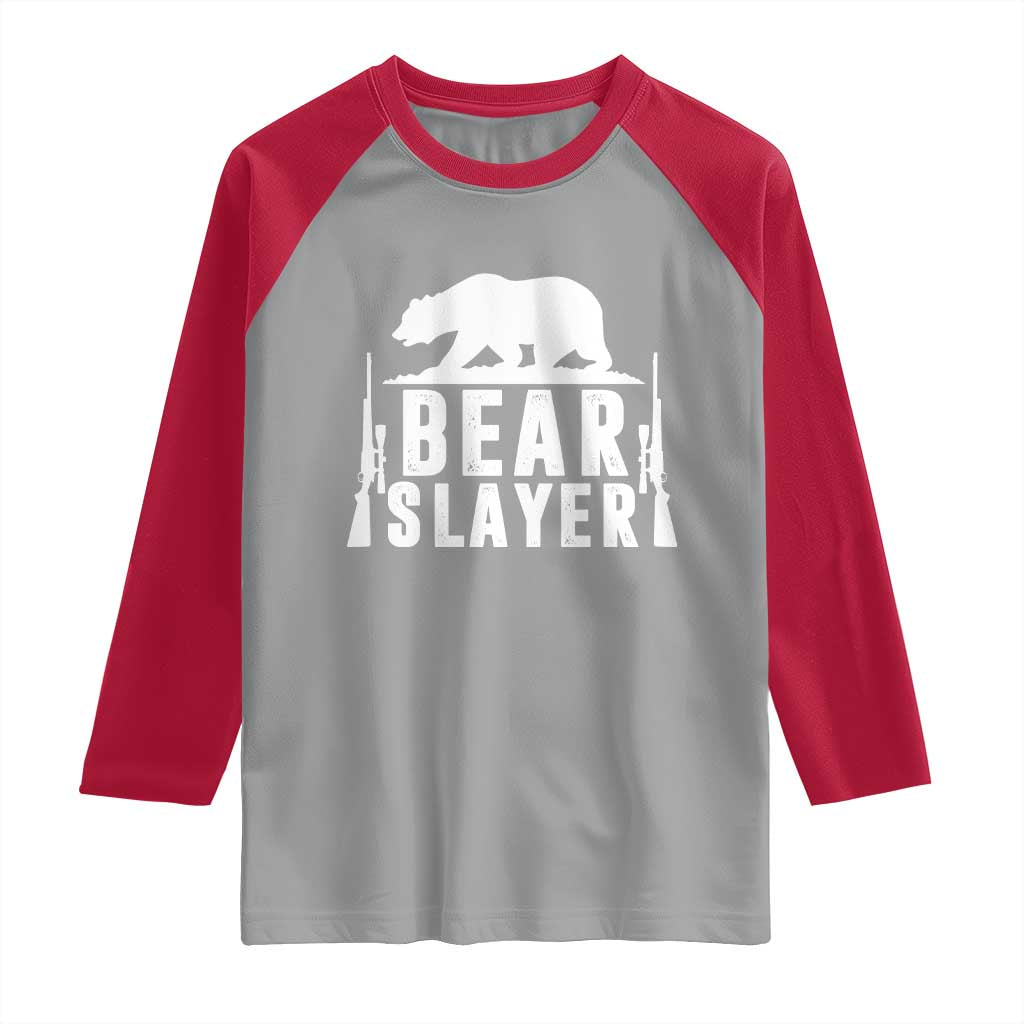 Bear Slayer Raglan Shirt Hunting Season Gift - Wonder Print Shop