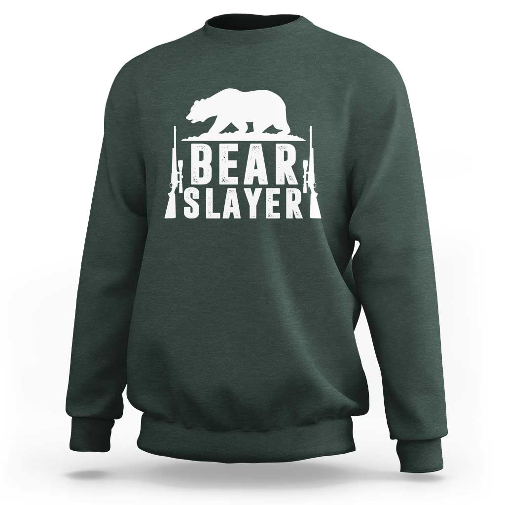 Bear Slayer Sweatshirt Hunting Season Gift - Wonder Print Shop