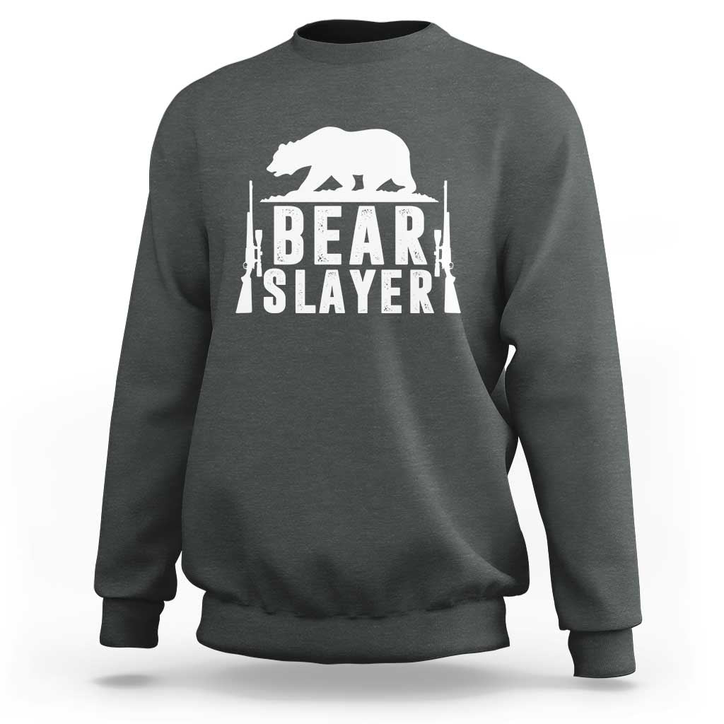 Bear Slayer Sweatshirt Hunting Season Gift - Wonder Print Shop