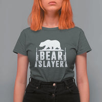 Bear Slayer T Shirt For Women Hunting Season Gift - Wonder Print Shop