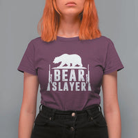 Bear Slayer T Shirt For Women Hunting Season Gift - Wonder Print Shop