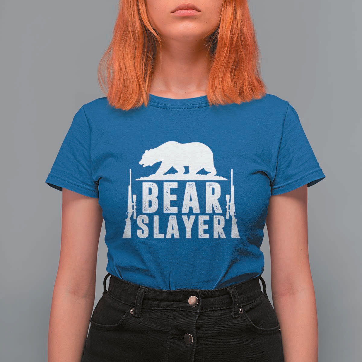 Bear Slayer T Shirt For Women Hunting Season Gift - Wonder Print Shop