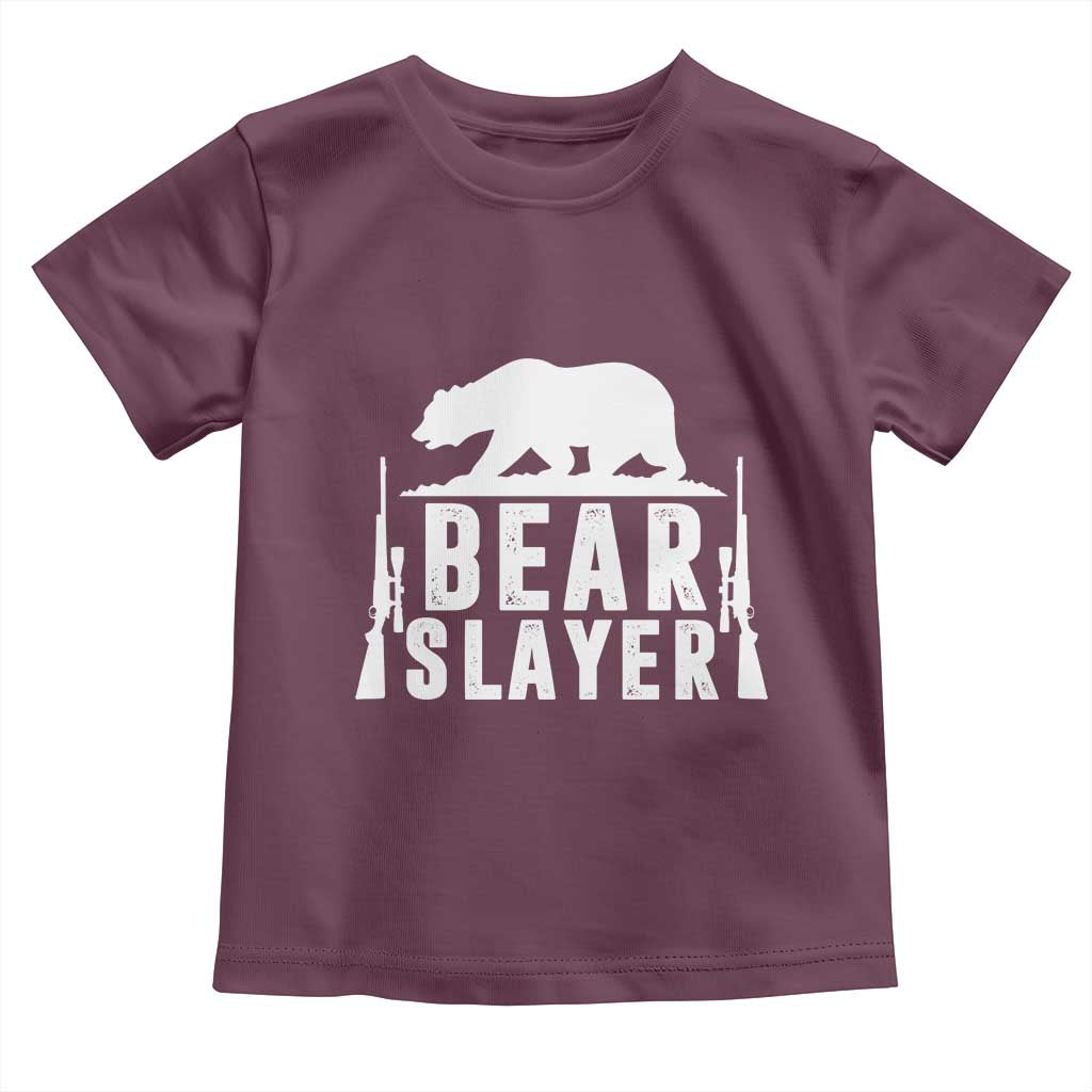 Bear Slayer Toddler T Shirt Hunting Season Gift - Wonder Print Shop