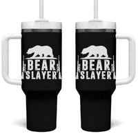 Bear Slayer Tumbler With Handle Hunting Season Gift - Wonder Print Shop