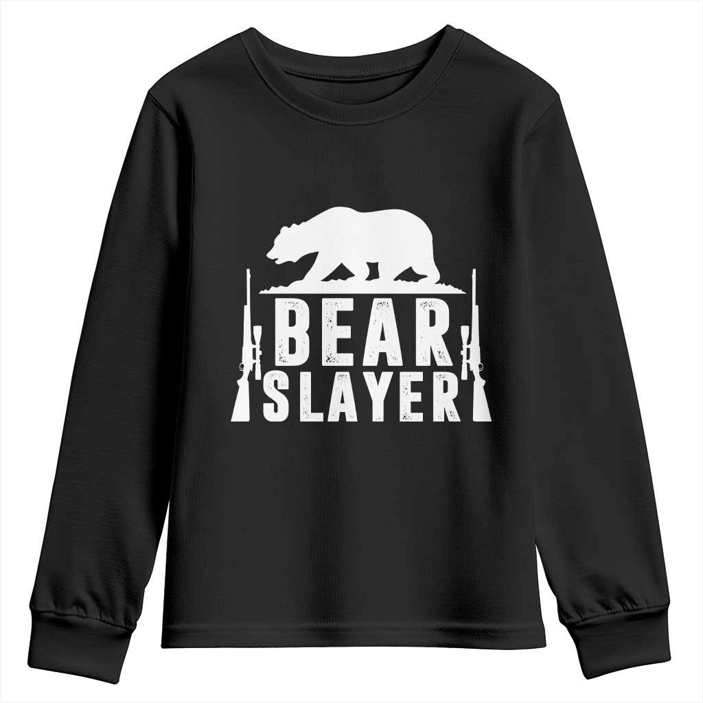 Bear Slayer Youth Sweatshirt Hunting Season Gift - Wonder Print Shop