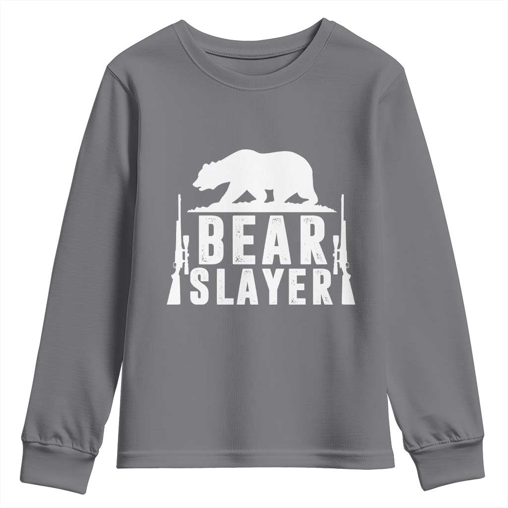 Bear Slayer Youth Sweatshirt Hunting Season Gift - Wonder Print Shop