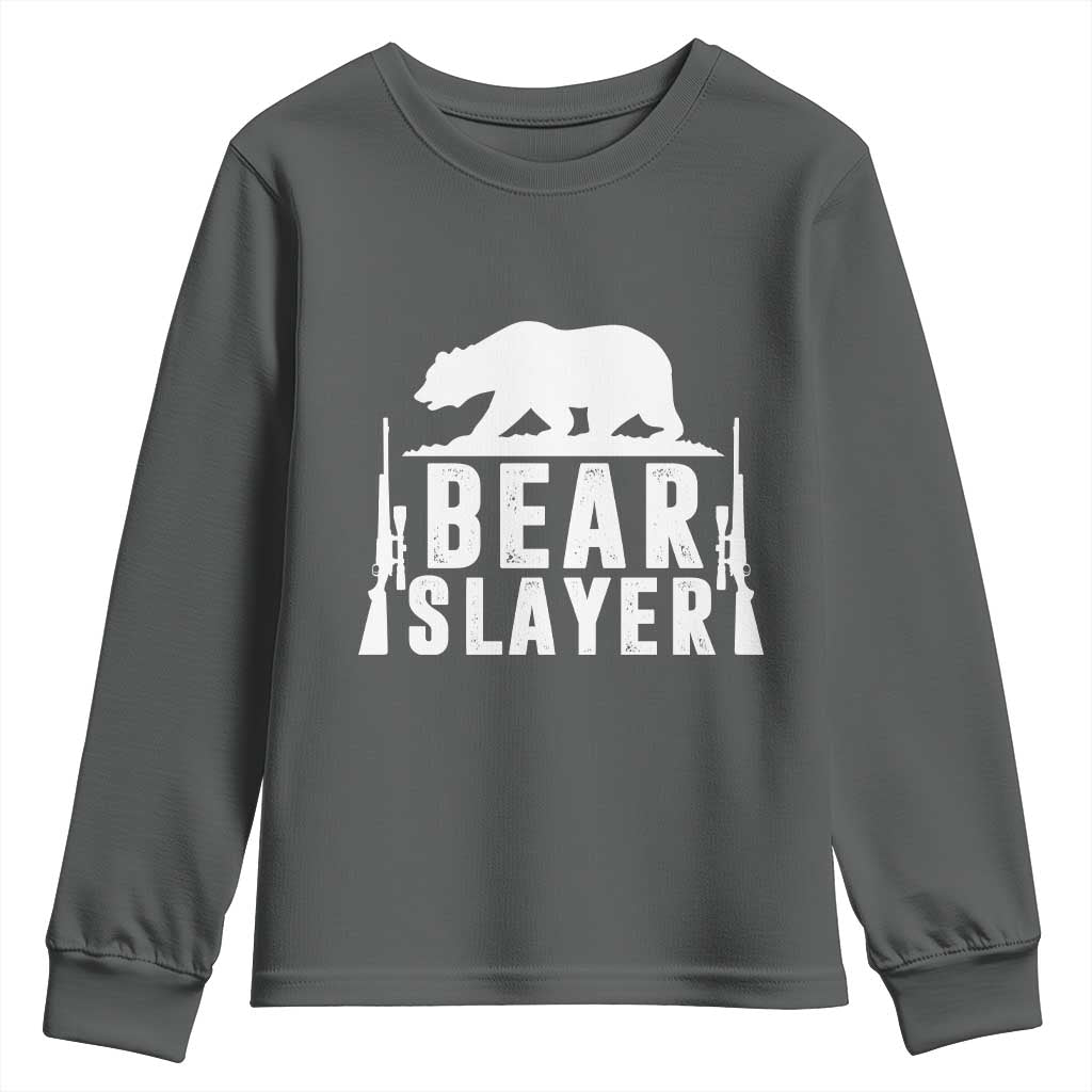 Bear Slayer Youth Sweatshirt Hunting Season Gift - Wonder Print Shop