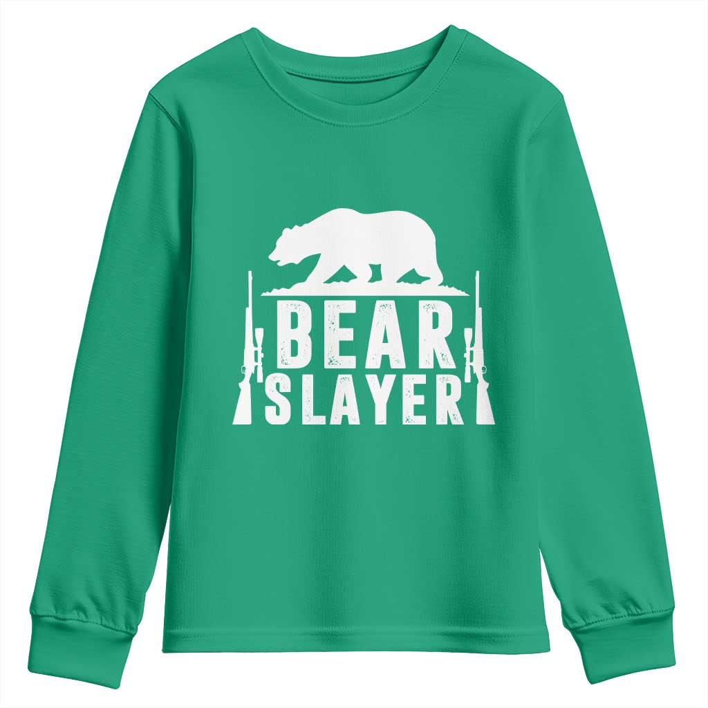 Bear Slayer Youth Sweatshirt Hunting Season Gift - Wonder Print Shop