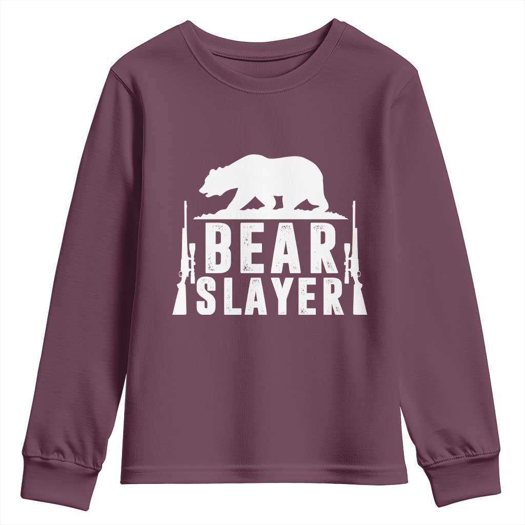 Bear Slayer Youth Sweatshirt Hunting Season Gift - Wonder Print Shop