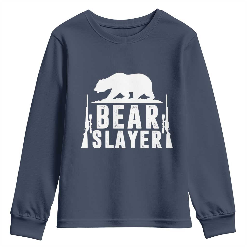 Bear Slayer Youth Sweatshirt Hunting Season Gift - Wonder Print Shop