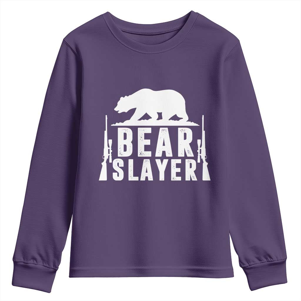 Bear Slayer Youth Sweatshirt Hunting Season Gift - Wonder Print Shop