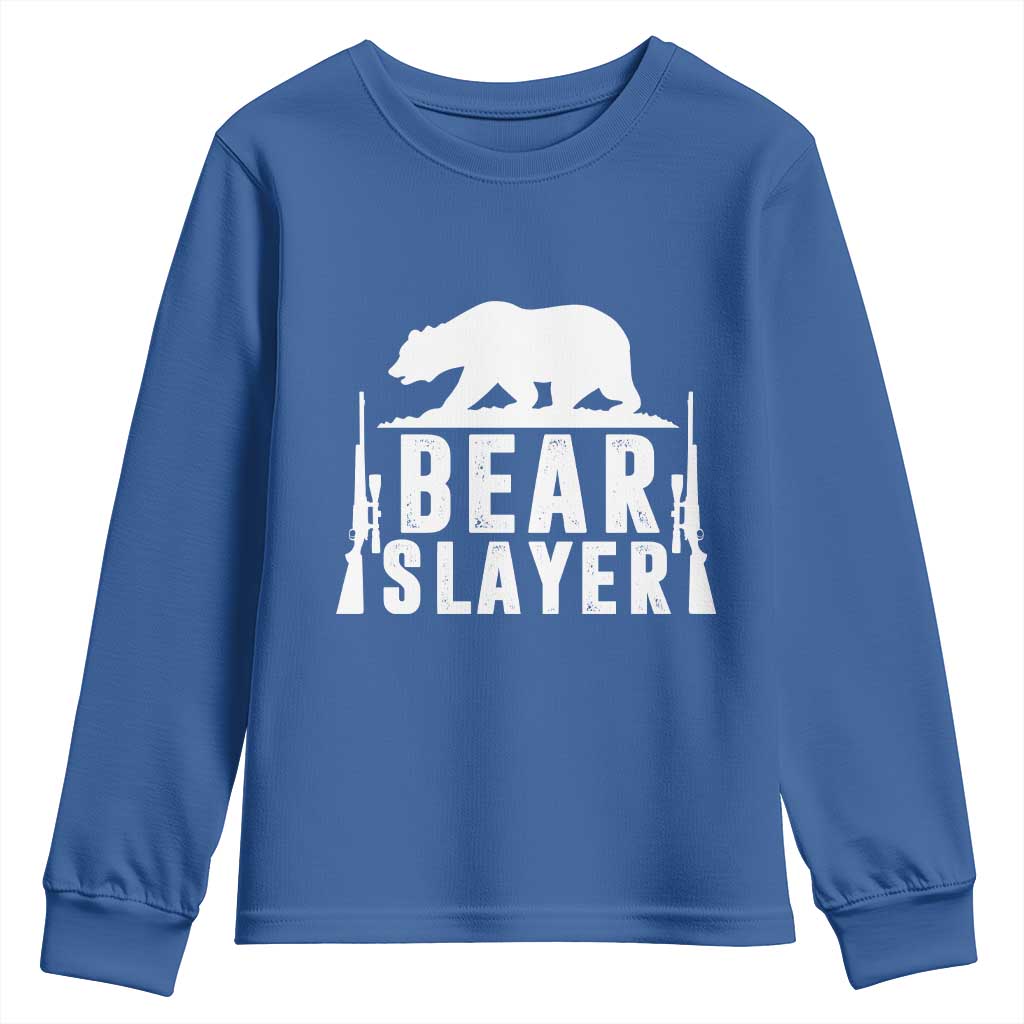 Bear Slayer Youth Sweatshirt Hunting Season Gift - Wonder Print Shop