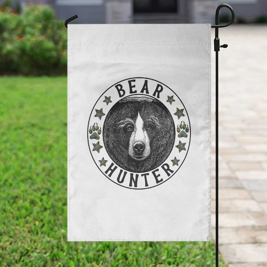 Bear Hunter Garden Flag Funny Hunting Season Gift - Wonder Print Shop