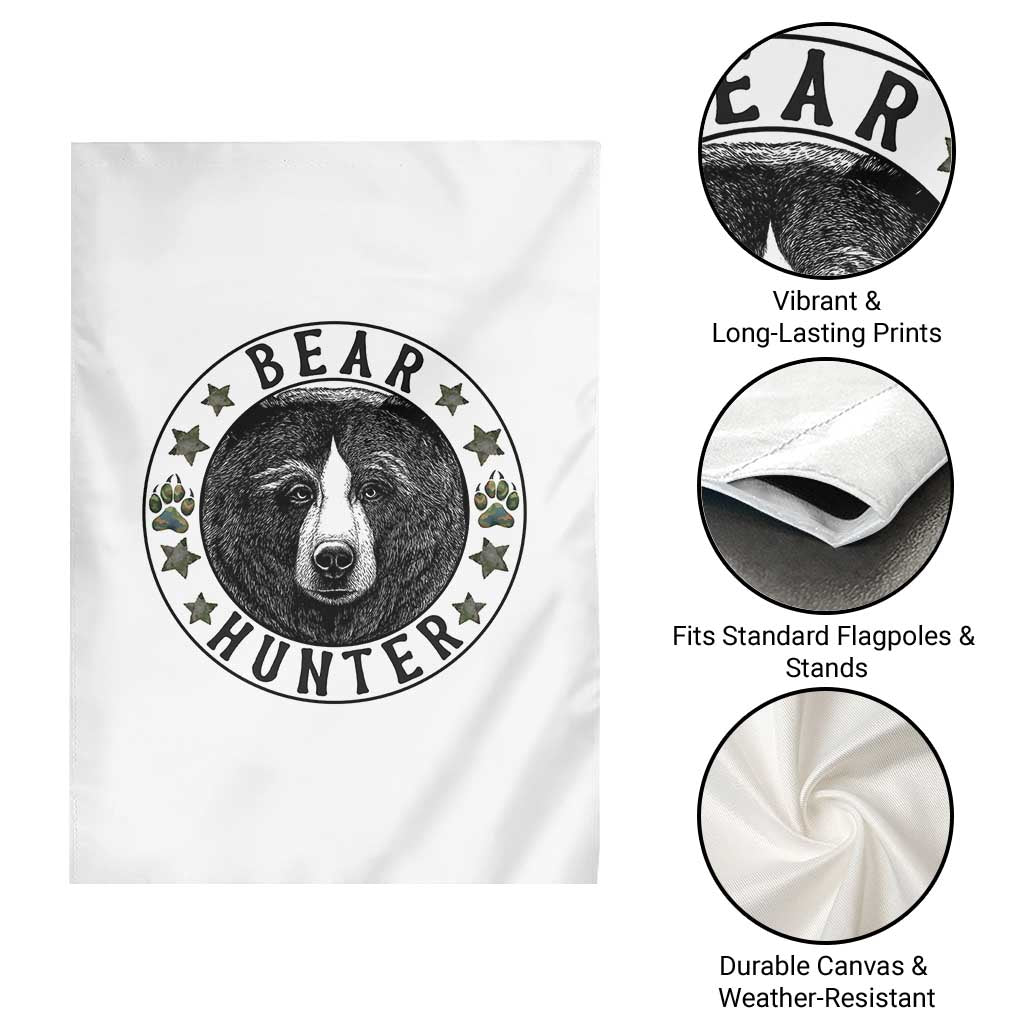 Bear Hunter Garden Flag Funny Hunting Season Gift - Wonder Print Shop