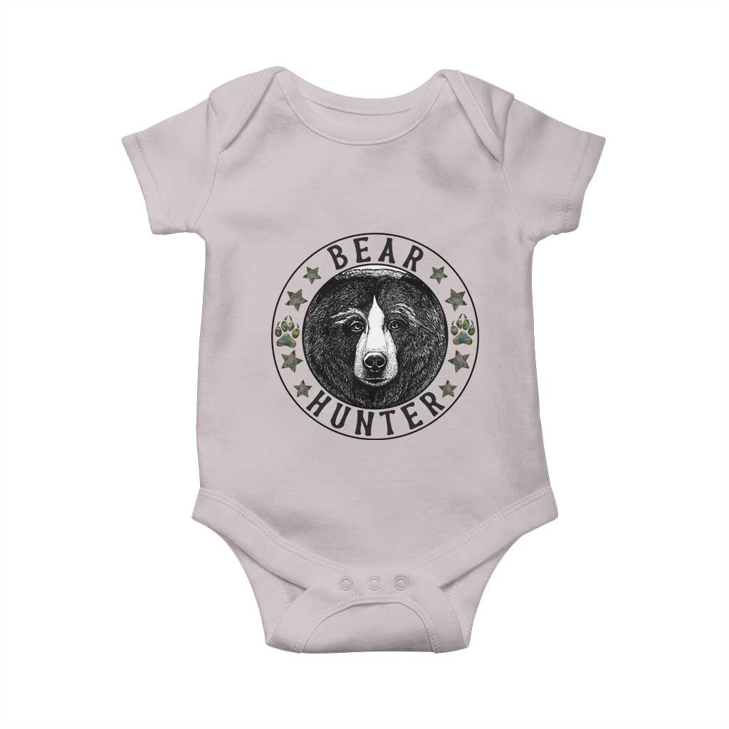 Bear Hunter Baby Onesie Funny Hunting Season Gift - Wonder Print Shop
