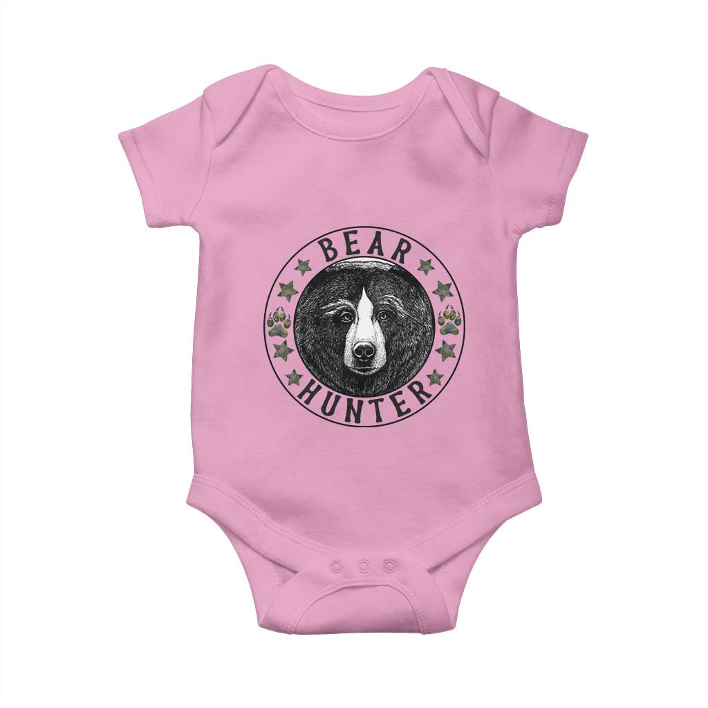 Bear Hunter Baby Onesie Funny Hunting Season Gift - Wonder Print Shop