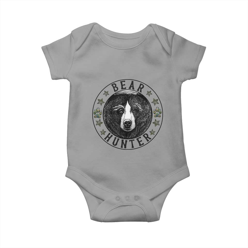 Bear Hunter Baby Onesie Funny Hunting Season Gift - Wonder Print Shop