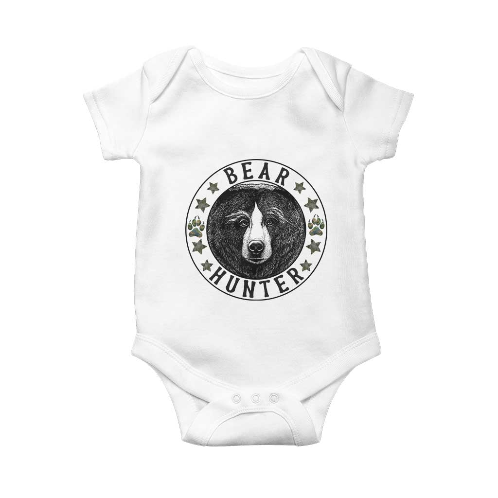 Bear Hunter Baby Onesie Funny Hunting Season Gift - Wonder Print Shop
